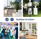 Cocktail Table 28in Folding Round High Top Indoor Outdoor - Image 9