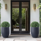Kante 21.7 Inch Tall Concrete Planter, Large Indoor Outdoor Plant Pot - Image 4