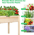 VIVOSUN Elevated Wooden Raised Garden Bed, Outdoor Wood Planter Box w Bed Liner - Image 7