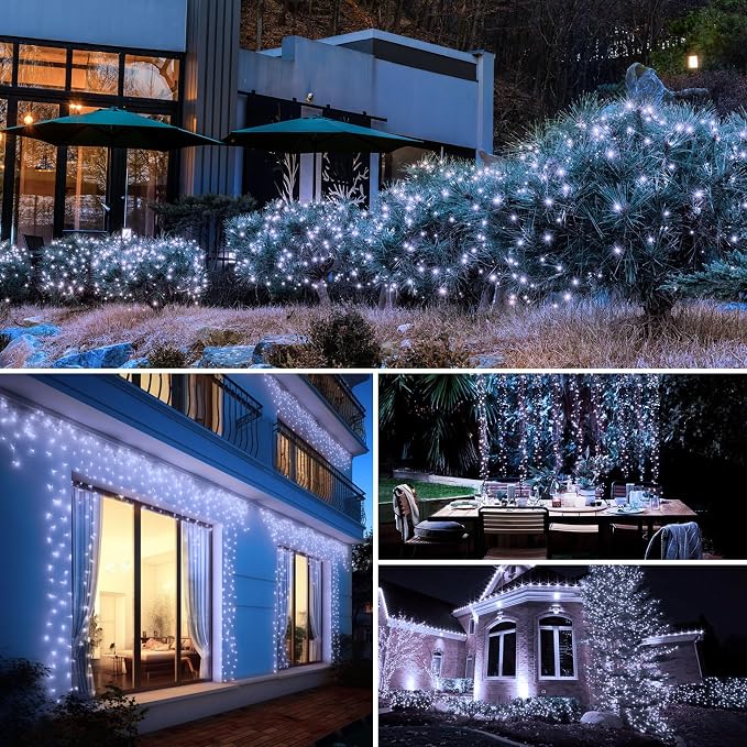 btfarm 6-Pack Solar String Lights Outdoor, 480LED 198FT Solar Fairy Lights - Image 6