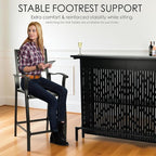 Kozyard Outdoor Bar Stools Set of 2, Patio Bar Chairs - Image 4