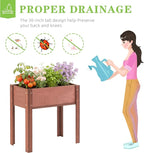 Raised Garden Bed with Legs, Outdoor Wood Elevated Planter Box, Thick Legs - Image 4