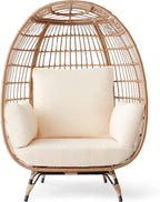 Best Choice Products Wicker Egg Chair, Oversized Indoor Outdoor Lounger by BestChoiceProducts