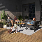 Aoxun Aluminum Outdoor Patio Furniture Set, 7 Seats Outdoor Sectional - Image 2