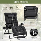 Homall Oversized Zero Gravity Chair, Adjustable Anti Gravity Chair Folding - Image 3