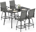 Sophia & William Outdoor Bar Set, Patio Bar Table and Chairs Set, Bar Height by SophiaWilliam