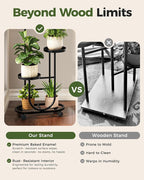 Bamworld Tall Plant Stand Indoor Outdoor Plant Stand - Image 7