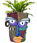 Abstract Face Planter Pots for Plants, Hand-Painted Colorful Flower Pots by Midogaigai