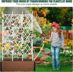 5.25FT Metal Pipe Trellis for Climbing Plants Outdoor, Garden Wall White Trellis - Image 7