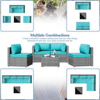 Shintenchi 5 Pieces Outdoor Patio Furniture Sets, Patio Sectional Sofa Couch - Image 5