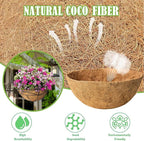 18 Inch 4 Pack Natural Coconut Fiber Liner - Image 2