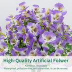 24 Bundles Artificial Pansy Flowers - Image 7