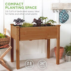 Best Choice Products 34x18x30in Raised Garden Bed, Elevated Wood Planter Box - Image 2