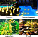 Solar Pond Lights, 3000K Warm White LED Underwater Submersible Fountain Light - Image 2