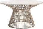 Safavieh Home Collection Whent Coastal Grey White Wash and Black Round Coffee by SAFAVIEH