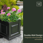 Mayne Nantucket 16-Inch Square Planter – Self-Watering, Weather-Resistant - Image 5