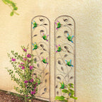 SUNNYPARK Set of 2 Hummingbird Metal Garden Trellis - Image 5