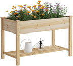 FILWH Raised Garden Bed with Legs Elevated Wooden Planter Box Stand Large by FILWH