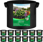 NYONG 12-Pack 20 Gallon Thickened Non-Woven Grow Bags, Aeration Fabric Pots by JNYONG
