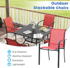VICLLAX Patio Dining Set for 4, Outdoor Furniture Set Includes 1 Square Patio - Image 6