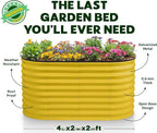 Plant & Plot Galvanized Raised Garden Beds Outdoor // 4×2×2 ft Planter Raised - Image 5