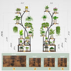 Plant Stand Indoor with Grow Lights 9 Tiered Wood Plant Shelf 62" Tall Plant - Image 6