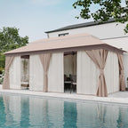 LAUSAINT HOME Semi-Permanent Outdoor Patio Gazebo 10'x20', Heavy Duty Party - Image 2