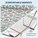 Double Hammock with Heavy-Duty Steel Stand, 2 Person Portable Hammock, 450LBS - Image 7