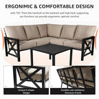 NATURAL EXPRESSIONS 6 Pieces Patio Furniture Sets, Outdoor Furniture Sets Metal - Image 8