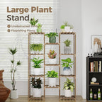 Bamworld Plant Stand Indoor Outdoor Tall Plants Shelf - Image 2