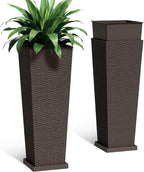 Set of 2 32 Inch Tall Plastic Planters by Acurax