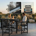 Ciokea Outdoor Bar Height Table Set of 5, Heavy-Duty All-Weather HDPE Patio Bar - Image 4