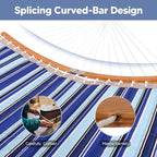 SUNCREAT Portable Hammock with Carrying Bag, 2 Person Hammock with Curved - Image 3