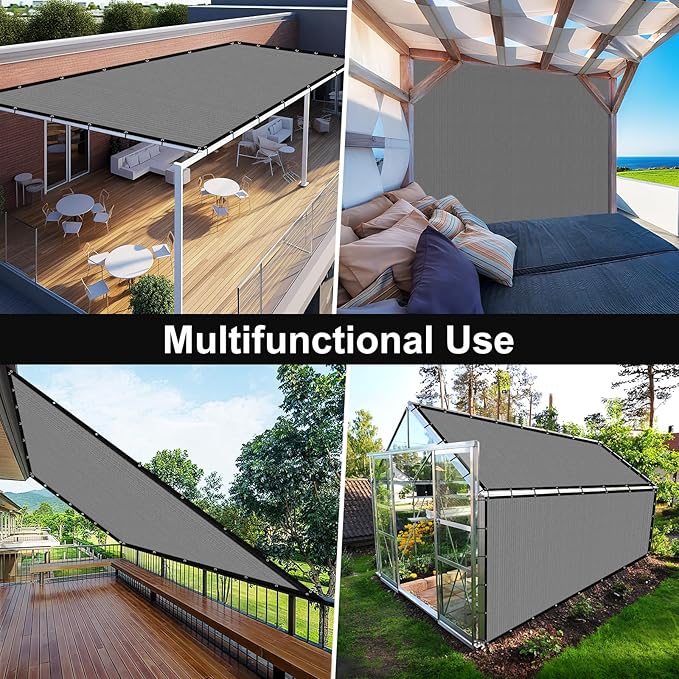 Artpuch 90% Sun Shade Cloth, 8 x 16 FT Pergola Shade Cover Canopy - Image 8