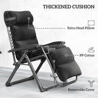 Outsunny Zero Gravity Chairs Set of 2, Reclining Folding Zero Gravity Lounge - Image 6