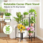 7 Tier Metal Patio Plant Stand Outdoor, Heavy Duty Flower Stands - Image 2