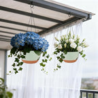 Set of 2-8 Inch Self Watering Hanging Planters - Image 8
