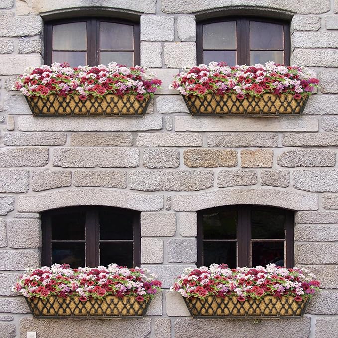 6 Pack 30 Inch Window Boxes Planters Railing Planter Box - Image 6