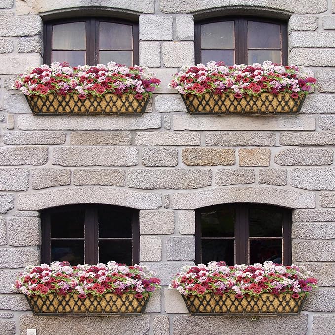 Window Boxes Planters: 2 Pack 24 Inch Railing Planter Box - Image 6