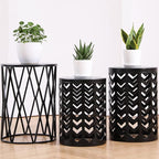 HFHOME Multifunctional Nesting Round Metal Coffee End Tables - Image 5