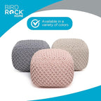 BIRDROCK HOME Square Pouf Ottoman | Cotton Braided Foot Stool - Image 7