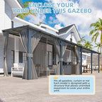AECOJOY 14' x 8' Gazebo Outdoor Pergola, Hard Top Lean to 8x14 Gazebo - Image 6