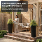 23.6" H Tall Planters for Outdoor Plants, 2 Pack Large Outdoor Planters for - Image 10
