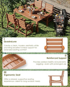 GREENVINES Outdoor Dining Chair | HDPE | Patio Chairs | All-Weather | Teak - Image 5