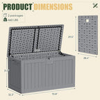 JUMMICO 270 Gallon Outdoor Storage Deck Box - Image 3