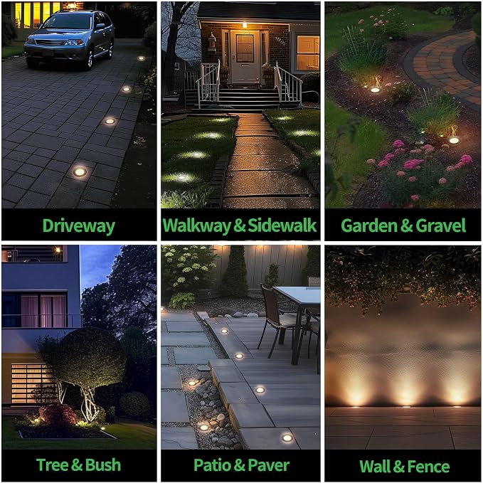 Landscape Well Light Kit, 8 Pack LED Low Voltage In Ground Lights and 100W - Image 6