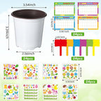Capoda 24 Sets Garden Flower Pots Crafts Kit DIY Spring Plastic Seedling - Image 2