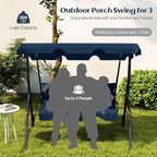 Tangkula 3 Person Porch Swing, Patio - Image 3