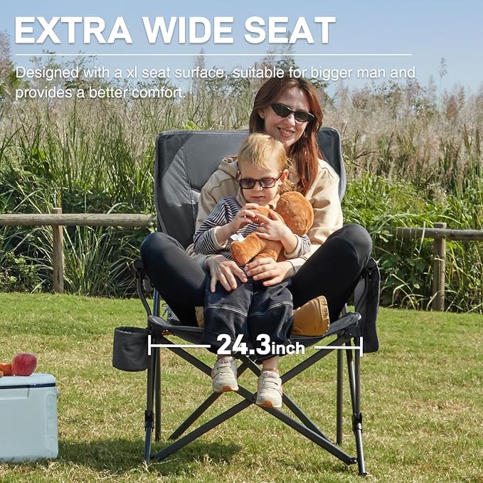 EVER ADVANCED Oversized Folding Camping Chair - Image 4