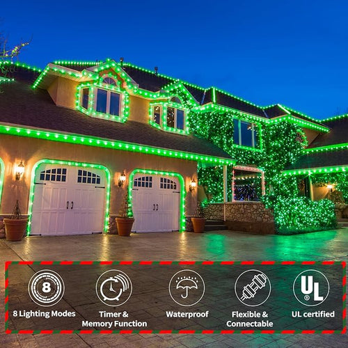 150ft LED Rope Lights Outdoor, 1080 LED Connectable and Flexible Tube Lights - Image 2